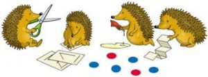 Zahlenbuch-Igel gestalten Lernplakat