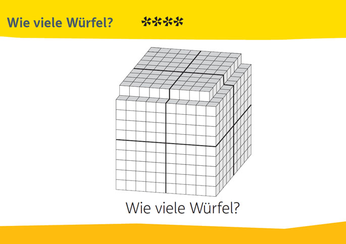 Zahlenbuch Kartei leer: Wie viele Würfel?