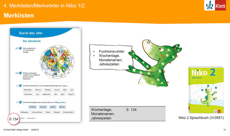 Merklisten und Merkwörter in Niko