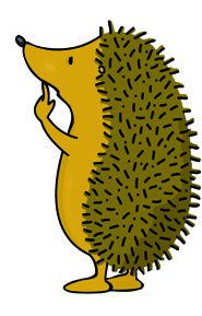 Igel fragend