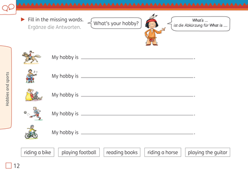 Seite aus Anoki-Übungsheft Word Trainer 3 und 4