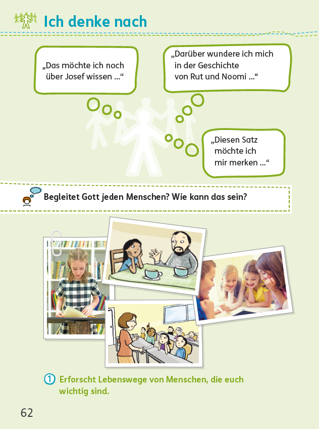 Reli-Reise Schülerbuch Probeseite Ich denke nach