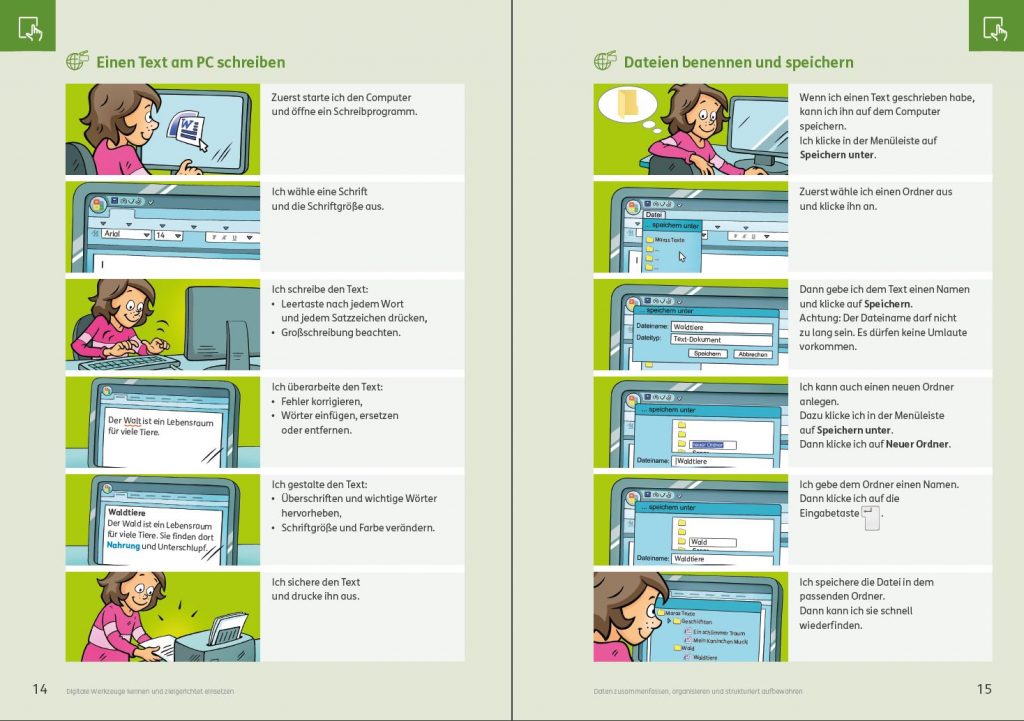Grundschulblog_Mein_Medienheft_310479_Seite_14 Mein Medienheft, Seite 14, Einen Text am PC schreiben