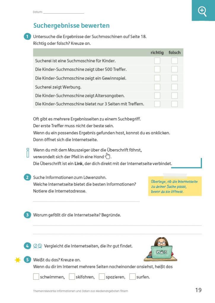 Grundschulblog_Mein_Medienheft_310479_Seite_19 Mein Medienheft 3/4, Seite 19, Suchergebnisse bewerten