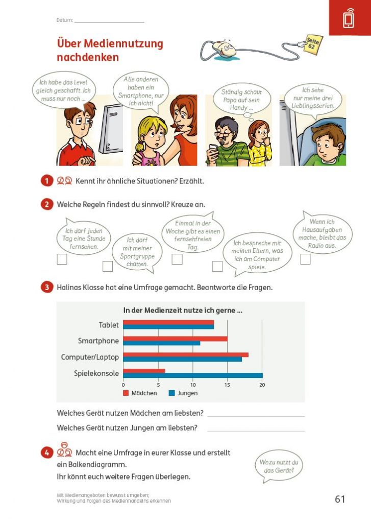 Grundschulblog_Mein_Medienheft_310479_Seite_61 Mein Medienheft 3/4, Seite 61, Über Mediennutzung nachdenken