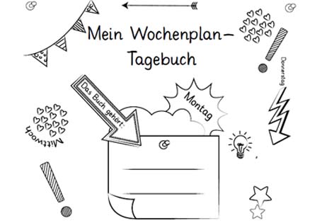 Arbeit mit einem Wochenplan-Tagebuch