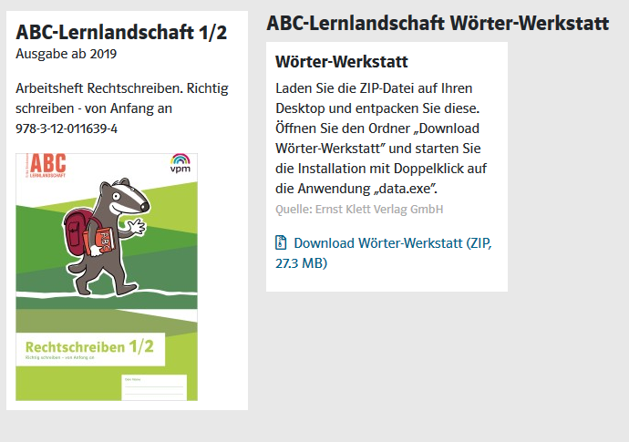 ABC Lernlandschaft Woerterwerkstatt Lernsoftware