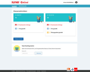 quer_klassenaktivitaeten Playway Online Screenshot