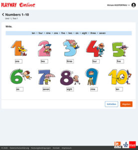 uebung_write_hoch Playway Online Screenshot