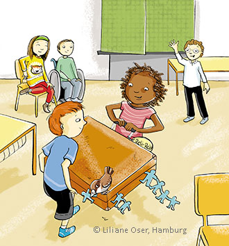 Kinder mit dem Reli-Reise-Koffer