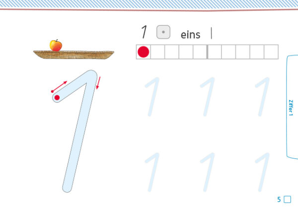 Grundschulblog_Unterrichten_Mathematik_Anoki_Ziffernschreibkurs1_S05 Anoki-Übungsheft Ziffernschreibkurs 1 (162105), S. 5