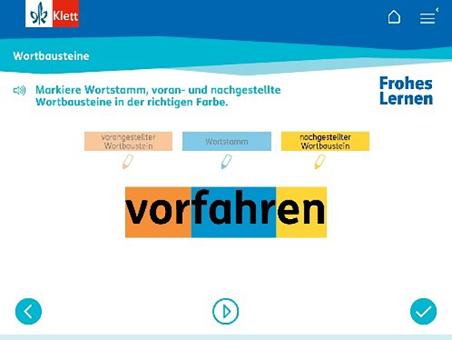 Grundschul-Blog-Unterrichten-Deutsch-Frohes-Lernen-Screenshot-Wortbausteine Lernapp Wortbausteine
