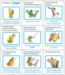 Grundschulblog_Lesespiel_Niko_Hugo_Bewegung_Start Lesespiel Niko Bewegung Start