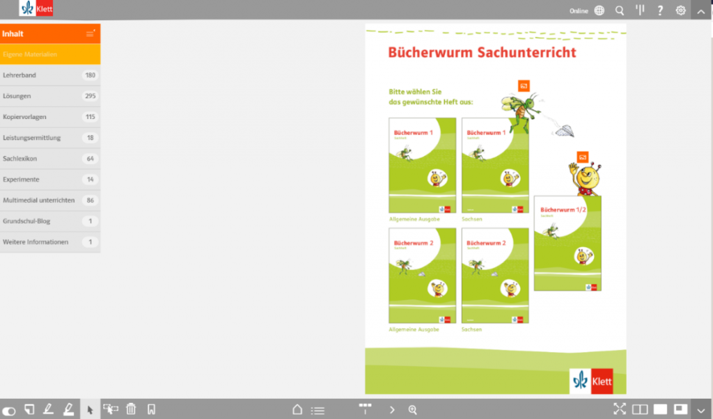 Grundschulblog_Unterrichten_Deutsch_Bücherwurm_Eigene_Materialien Digitaler Unterrichtsassistent, eigene Materialien