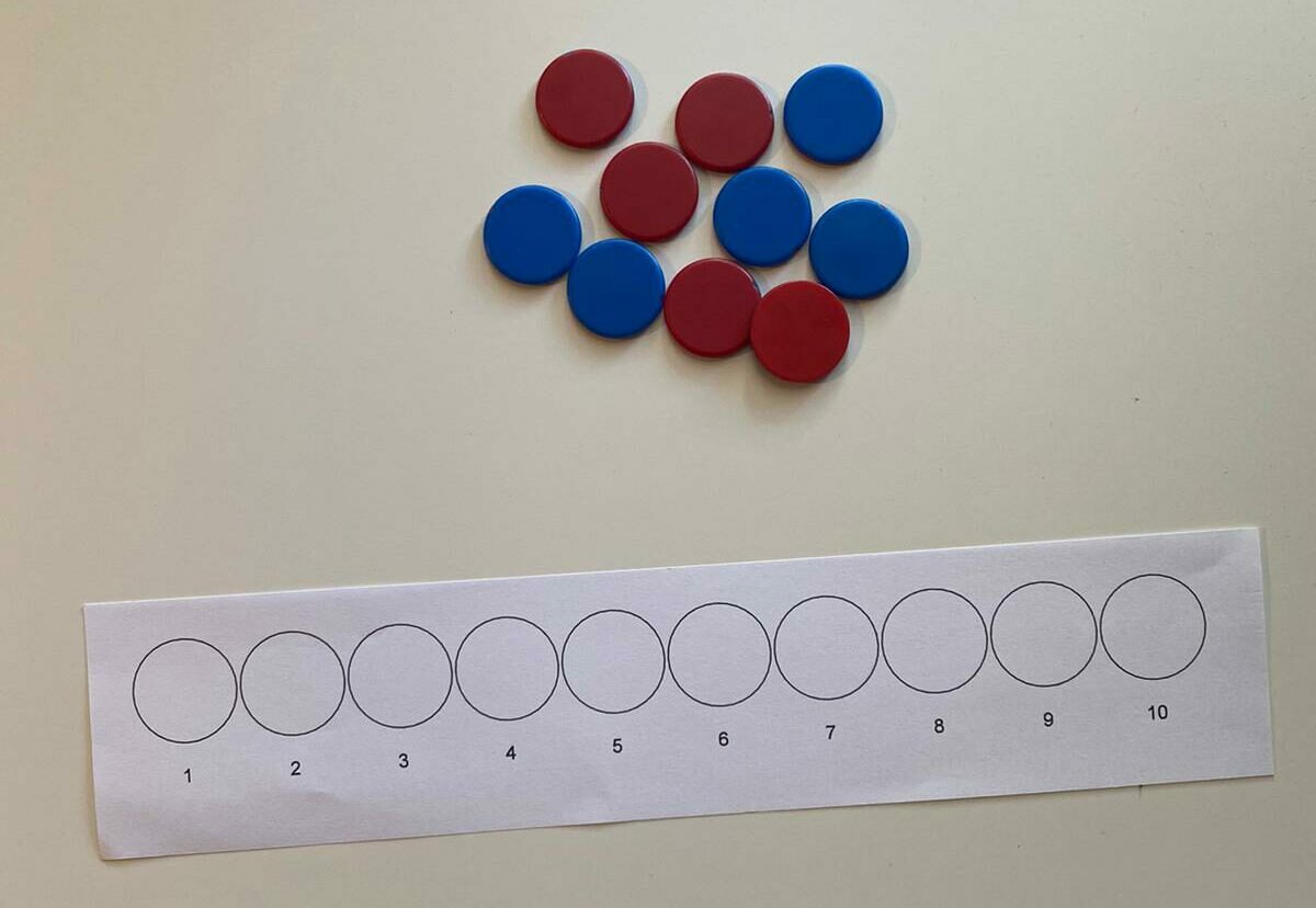 Grundschul-Blog Zahlenbuch Rot gegen Blau Spielmaterial