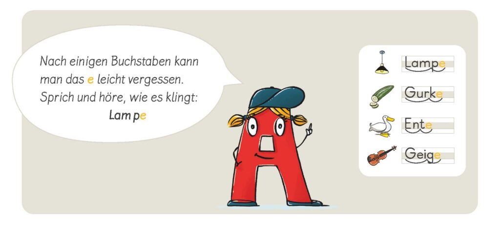 Grundschulblog_unterrichten_deutsch_hsp_Beispiel_e_am_ende E am Wortende