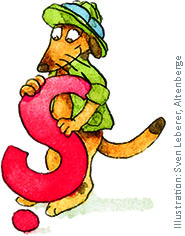Grundschulblog_unterrichten_deutsch Hugo Hörnchen mit Fragezeichen