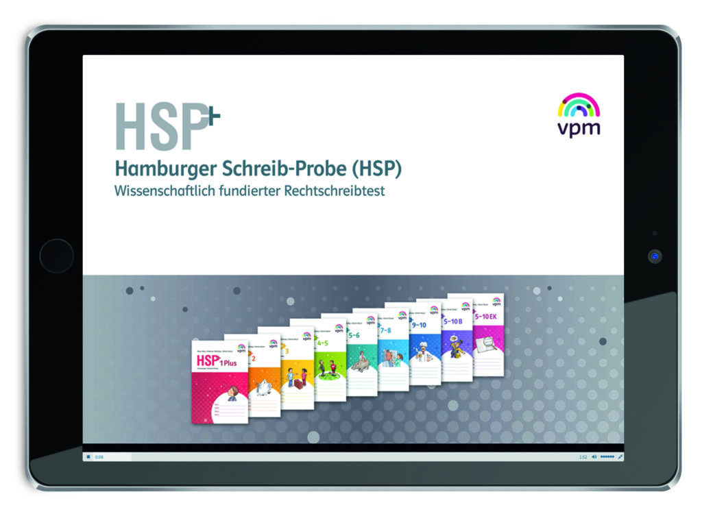 Grundschulblog_unterrichten_deutsch_HSP_Erklaervideo Tablet mit den HSP Werken