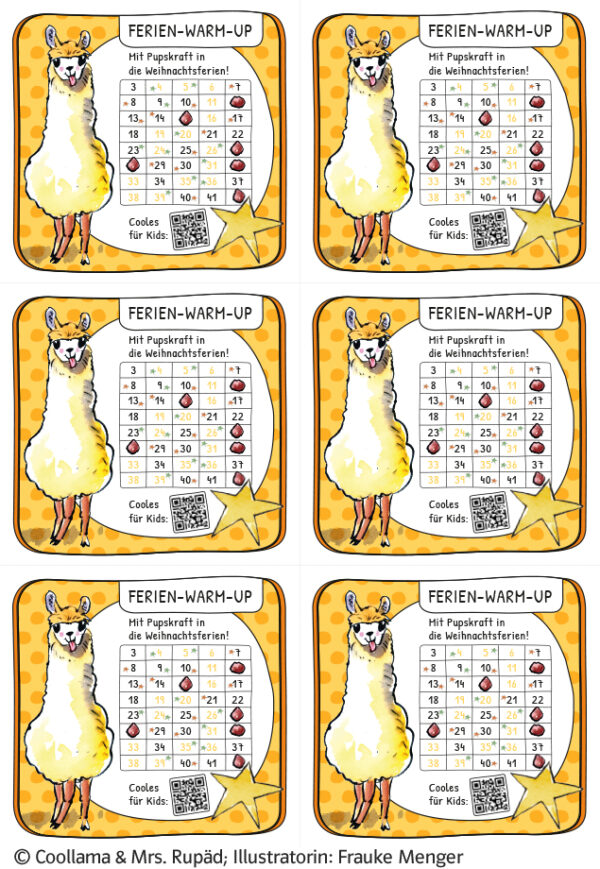 Grundschulblog_Unterrichten_Mathematik_Coolllama_Weihnachtsheft_Pupspass2 Pupspass 2 zum COOLLAMA Weihnachtsferienheft
