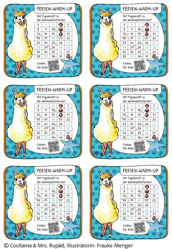 Grundschulblog_Unterrichten_Mathematik_Coolllama_Weihnachtsheft_Pupspass5 Pupspass 5 zum COOLLAMA Weihnachtsferienheft