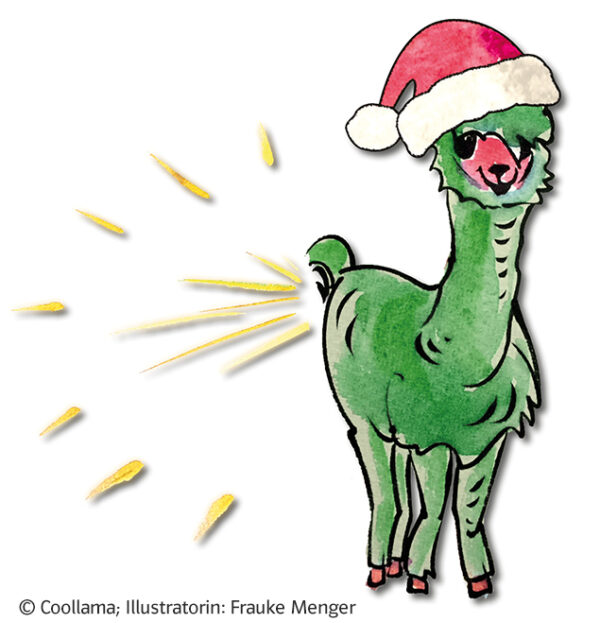 COOLLAMA Weihnachtsferienheft - pupsendes Weihnachtslama