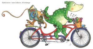 Niko auf Fahrrad
