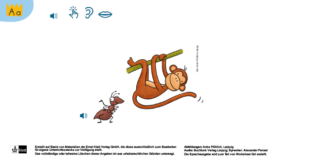 Worksheet Go! Zebra Anlaut A 1