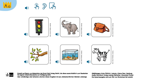 Worksheet Go! Zebra Anlaut A 1