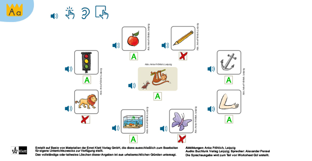 Worksheet Go! Zebra Anlaut A 1