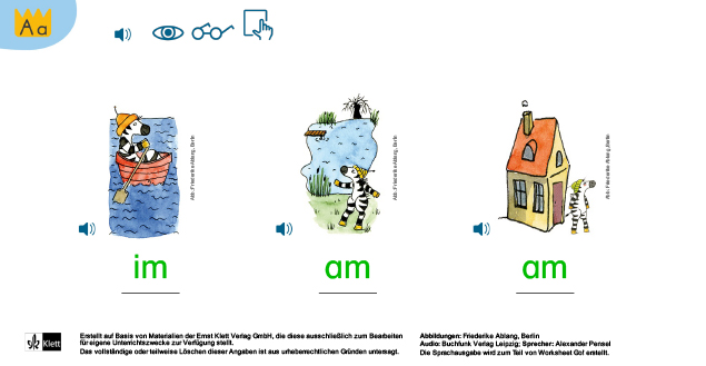 Worksheet Go! Zebra Anlaut A 1