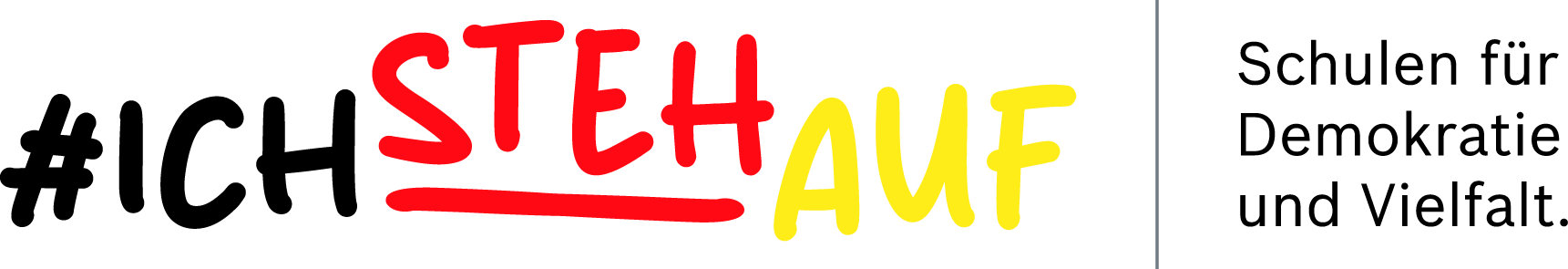Logo #IchStehAuf Schulen für Demokratie und Vielfalt.