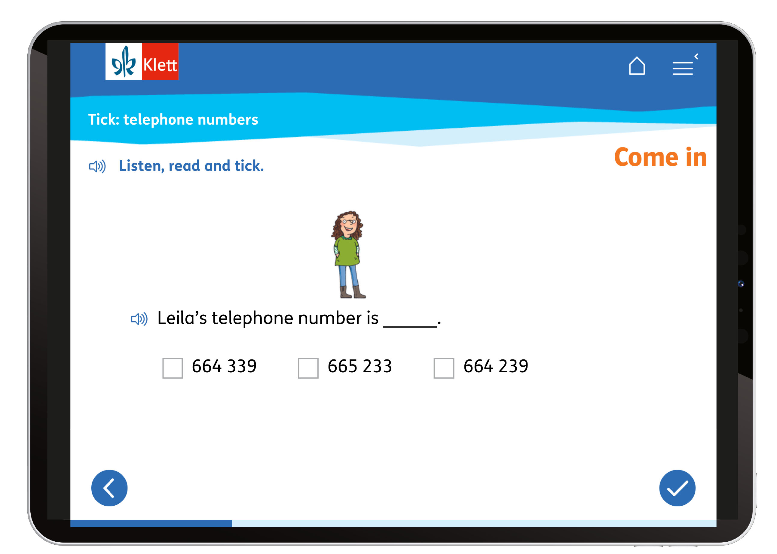 Screenshots_Klasse4_telephone Come in, Lern-App, Klasse 4