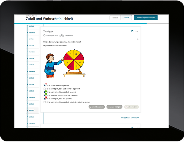 eCourse Mathematik Möglichkeiten zur selbstständigen Lösungskontrolle und Korrektur der Fehler