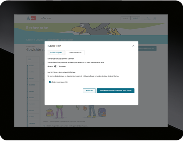 eCourse Mathematik Schülerverwaltung