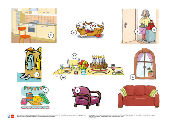 Lesespur Kindergeburtstag Wimmelbild