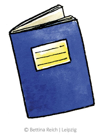 Arbeitsheft blau
