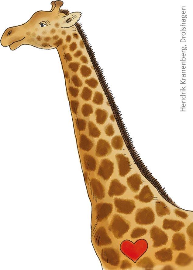 Grundschul-Blog-Unterrichten-Giraffenspache-Illu-Giraffe Illustration Giraffe mit Herz