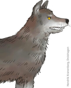 Grundschul-Blog-Unterrichten-Giraffenspache-Illu-Wolf Illustration Wolf