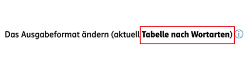 Grundschul-Blog-Unterrichten-Deutsch-Klett-KI-Grundwortschatz-Anpassung-Tabelle-Wortarten Screenshot aus der Klett.KI Grundwortschatz mit der Anpassung der Tabelle nach Wortarten
