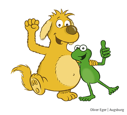 Illustration von Max und Mini, die den Daumen hochhalten