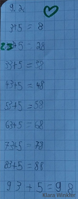 121 Aufgaben, Zahlenbuch, leichte Plusaufgaben Beispiele