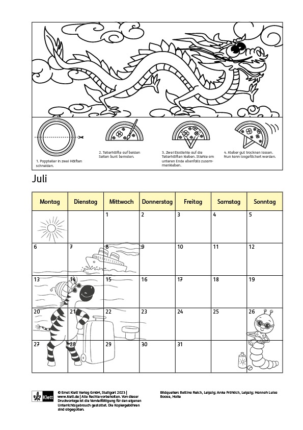 Grundschul-Blog-Jahreskalender_2026_Juli Kalenderscreenshot Juli