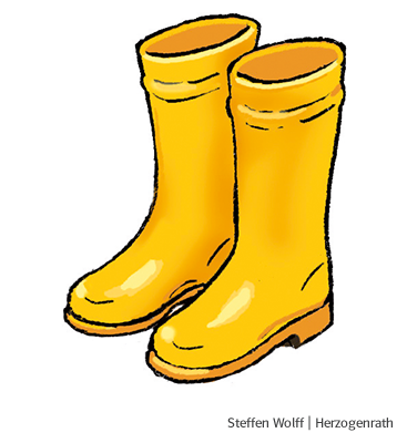 Grundschul-Blog-Gummistiefel-Gelb Gummistiefel Gelb