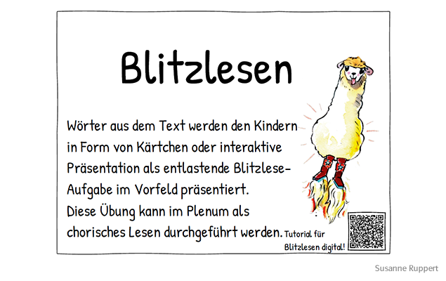 COOLLAMA, Sachaufgaben, Leseförderung, Blitzlesen