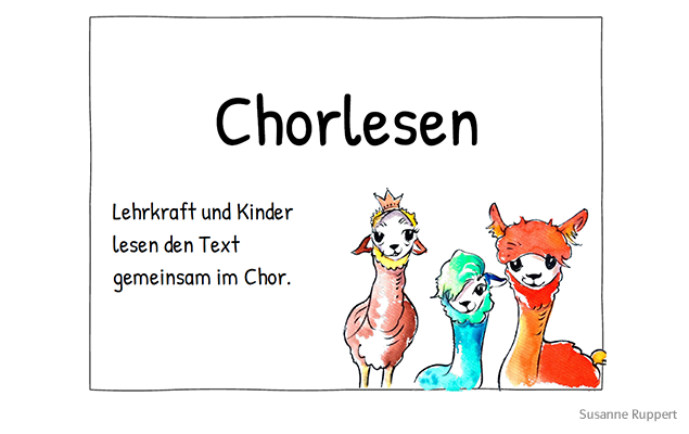 COOLLAMA, Sachaufgaben, Leseförderung, Chorlesen