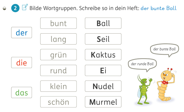 Grundschul-Blog-Unterrichten-Deutsch-Buecherwurm-Sprachbuch2-Seite109 Ausschnitt aus Bücherwurm Sprachbuch 2, Seite 109