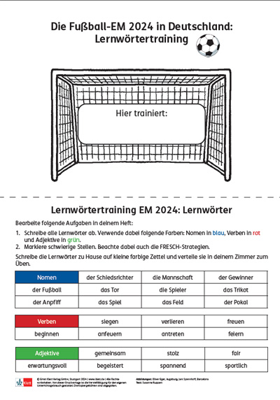 Fußball-EM 2024 in Deutschland: Lernwörtertraining