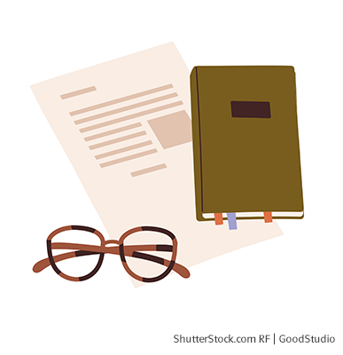 Grundschul-Blog-Unterrichten-Medienbildung-Buch-Brief-Brille Zettel, Papiere, Brille, Buch, Organisation