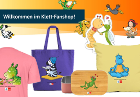 Unser Klett-Fanshop ist da! Zebra Franz, Niko & MiniMax zum Anziehen & Verschenken