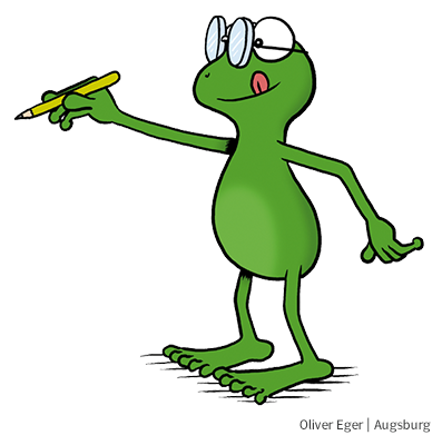 Grundschul-Blog-Unterrichten-Mathematik-MiniMax-Mini-Brille Mini Frosch mit Brille und Stift